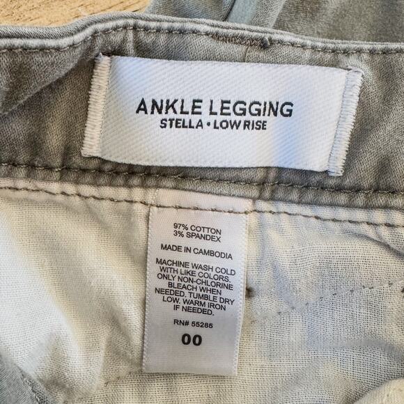 Express Stone Wash Gray Ankle Legging Stella Low Rise Zipper Accents, Women's 00 - Picture 9 of 10